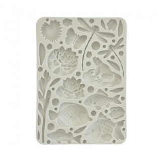  Stamperia-Silicon Mold A5 - Forest Fish and Dragonfly