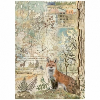 Stamperia_Single_Rice paper_A4_Forest Fox