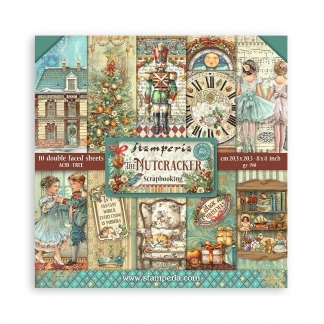 Stamperia-  Scrapbooking Small Pad 10 sheets cm 20,3X20,3 - The Nutcracker