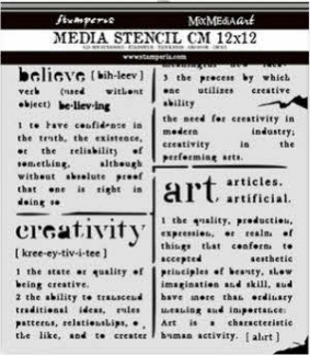 Stamperia - Stencil 12 x 25  - Dictionary