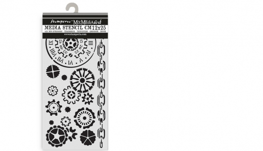 Stamperia - Stencil 12 x 25cm - Voyages Fantastiques - Mechanisms