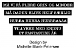 Tekst stempler til fejring af dagen