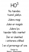 Tekststempler med vinter og jul
