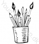 Pensler og blyanter - stempel