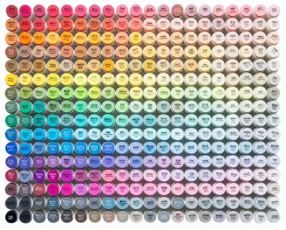 Ohuhu alkohol markers, Honolulu B series fine & brush tip, bland selv