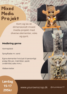 Kursus i Mixed Media ved Scrapbooking Convention, lørdag d. 4. oktober 2025, kl. 15-17