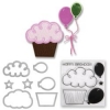 SIZZIX Framelits dies and clear Stamp set - Ballons and Cup