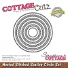 Cottage Cutz die - Nested Stitched Scallop Circle Set