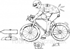 Cykelrytter og snegl - Your Own Scrap stempel