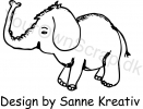 Baby elefant 3 - stempel