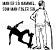 Gammel mand med skygge