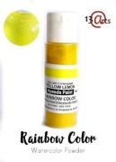 Rainbow color - Farvebaseret akvarel pulver - Yellow Lemon 28 g