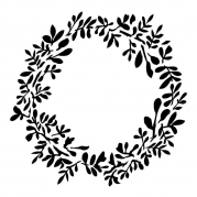 Stencil - Wreath - 15 x 15 cm