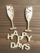 Champagne glas - Happy Days