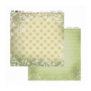 Papir ark- Green  Florals- 30 x 30 cm
