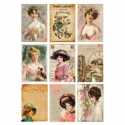 REPRINT A4 - Cutouts Women and Flower