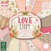 Love Story papir blok - 15,2 x 15,2 cm