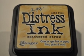 Distress ink-Scrattered straw