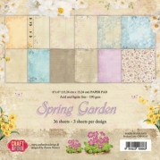 Spring Garden- papir blok 6″x 6″ (15,24 cm x 15,24 cm)
