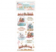 Stamperia_Rub On Transfer Snow globes 10 x 21cm_Candy Christmas