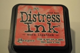 Distress ink-Worn lipstick