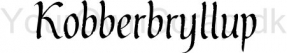 Kobberbryllup - (skrifttype 2)