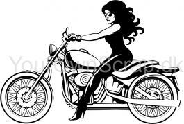 Kvinde på motorcykel - Your Own Scrap stempler