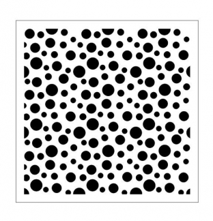 Stencil - Rain of  Dots - 15 x 15 cm