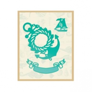 Die - Wreathed Anchor and Banner
