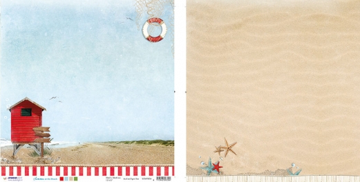 Studiolight papir ark - Summer at the beach - 30 x 30 cm