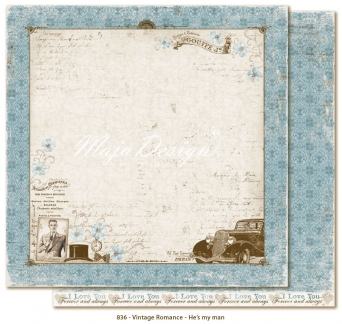 Vintage Romance - He's my man - 30 x 30 cm