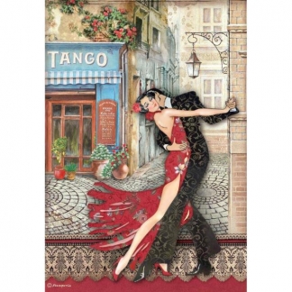 Stamperia - Decoupage papir A4 - Desire Tango