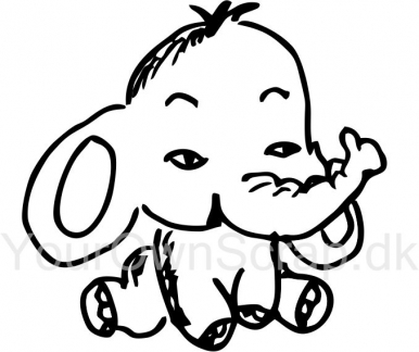 Baby elefant 2 - stempel