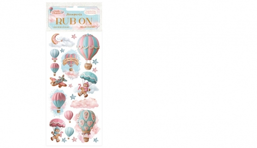 Stamperia_Rub On Transfer Air Ballons 10 x 21cm_Candy Christmas
