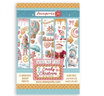 Stamperia - Washi Pad 21 x14,8 - 8 Sheets - Candy Christmas