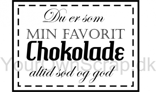 Chokolade label - stempel