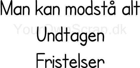Fristelser 002 - Dansk tekst stempel 